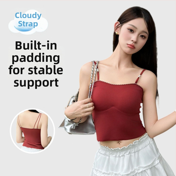 Kétsávos nylon cami-top, kerek nyakú kivágás, 90–95% nylon tartalom, közepes súlyú anyag 181–200 g/m²