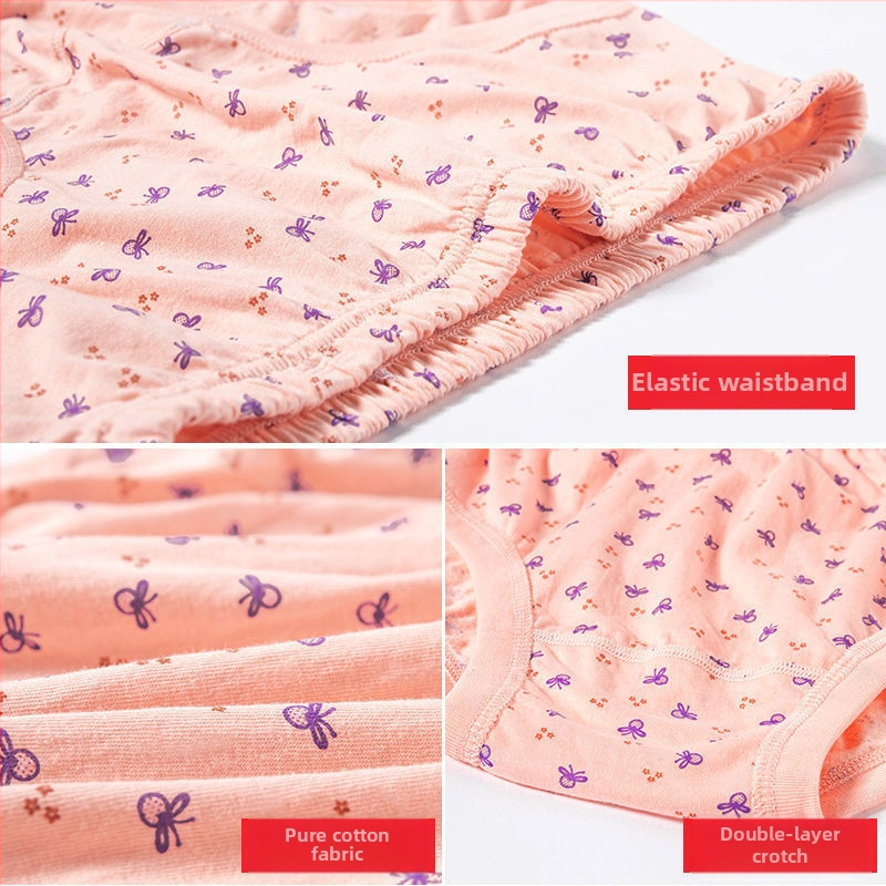 Dámske nohavičky s vysokým pásom, 100% bavlna, pre staršie ženy, celoročné nosenie