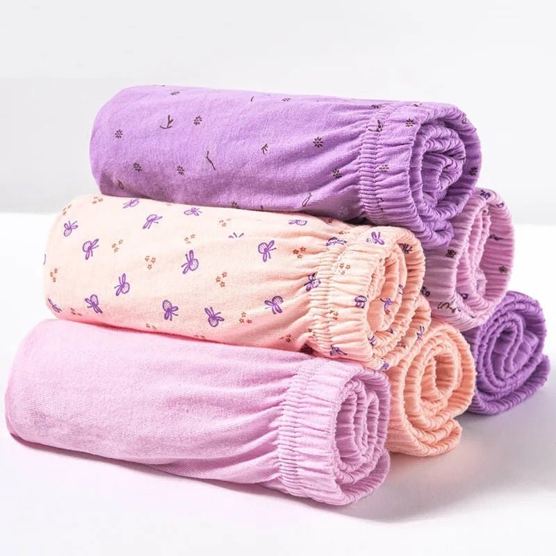 Дамски бикини с висока талия, 100% памук, за възрастни жени, четири сезона