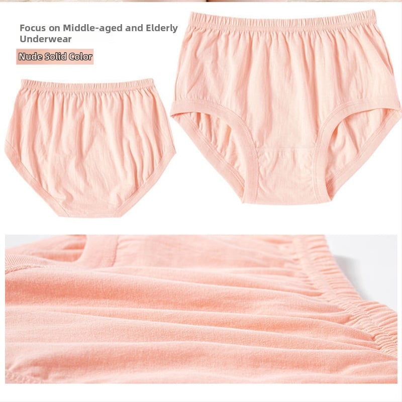 Dámske nohavičky s vysokým pásom, 100% bavlna, pre staršie ženy, celoročné nosenie