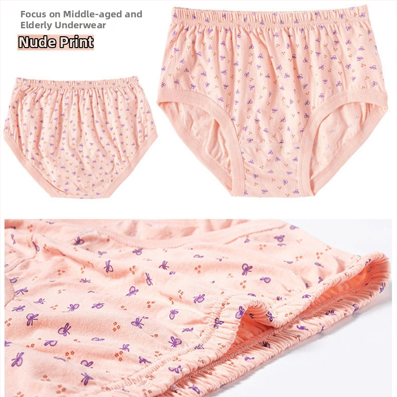 Dámske nohavičky s vysokým pásom, 100% bavlna, pre staršie ženy, celoročné nosenie