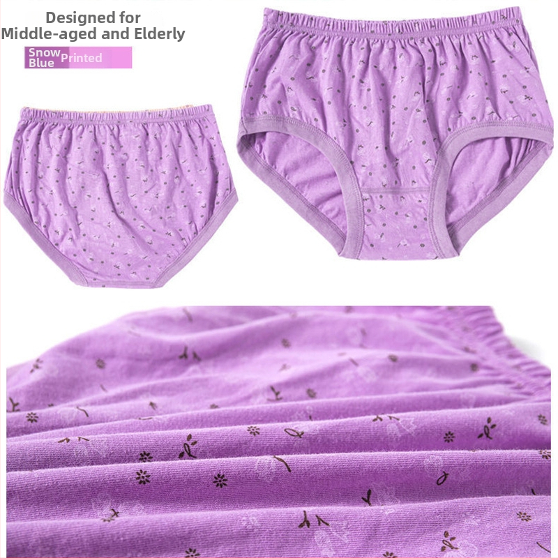 Dámske nohavičky s vysokým pásom, 100% bavlna, pre staršie ženy, celoročné nosenie