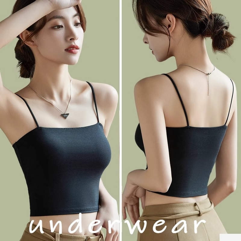 Pamutból készült top beépített formázott kosarakkal, vállszíj nélküli, teljes kosár