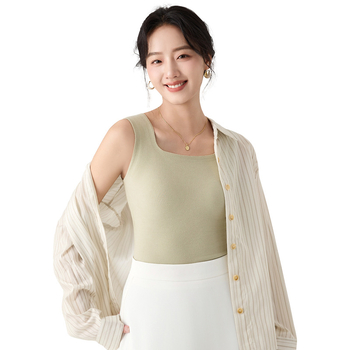 Vesta termică pentru femei cu pernă pentru bust, fără cusături, cu cupă integrată, Soon Silk, cald, acrilic 30–50%