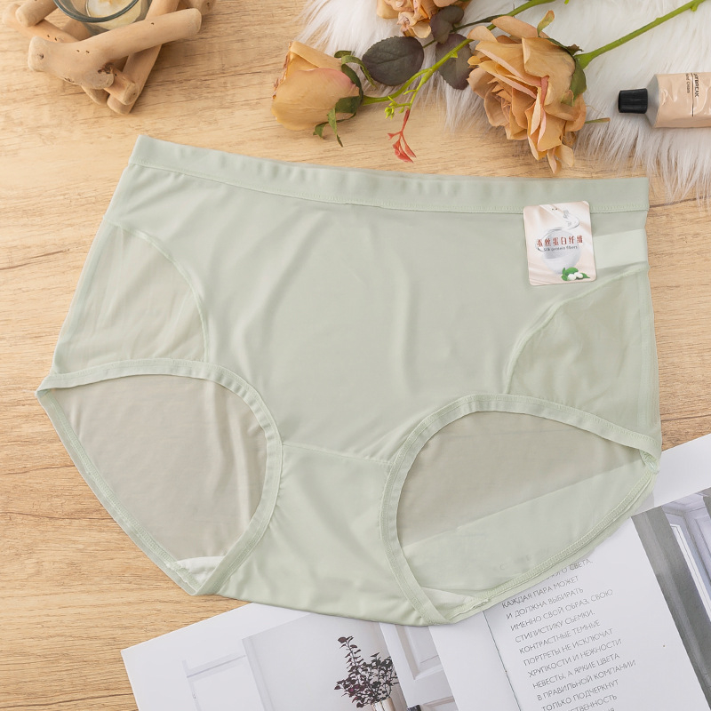 Ženske gaćice visokog struka od ice silk, prozračne, brzo suše, nevidljive ispod odjeće, za velike veličine