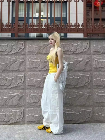 Женски халтер топ, уличен стил, тънък силует, печат с текст, памук 95%+