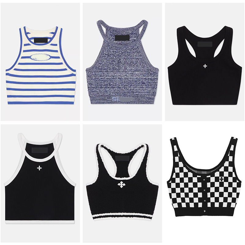 Ženski pamukasti sportski top, 50-70% pamuka, uski kroj, street hipster stil, ljeto 2023