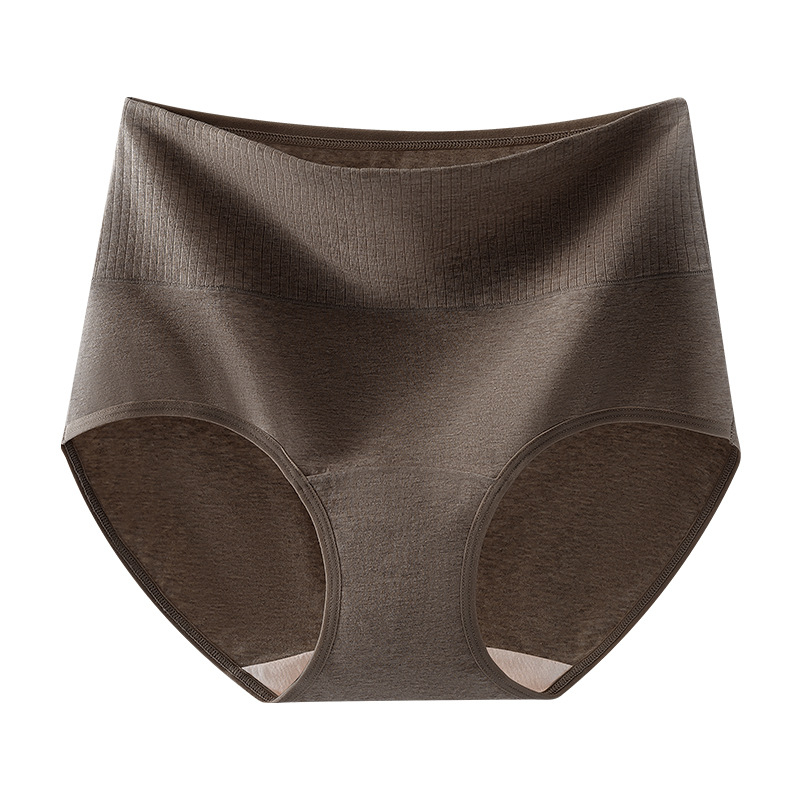 Női magas derekú pamut alsónemű hasi kontrollhoz, légáteresztő, antibakteriális, kötött, 95–100% pamut