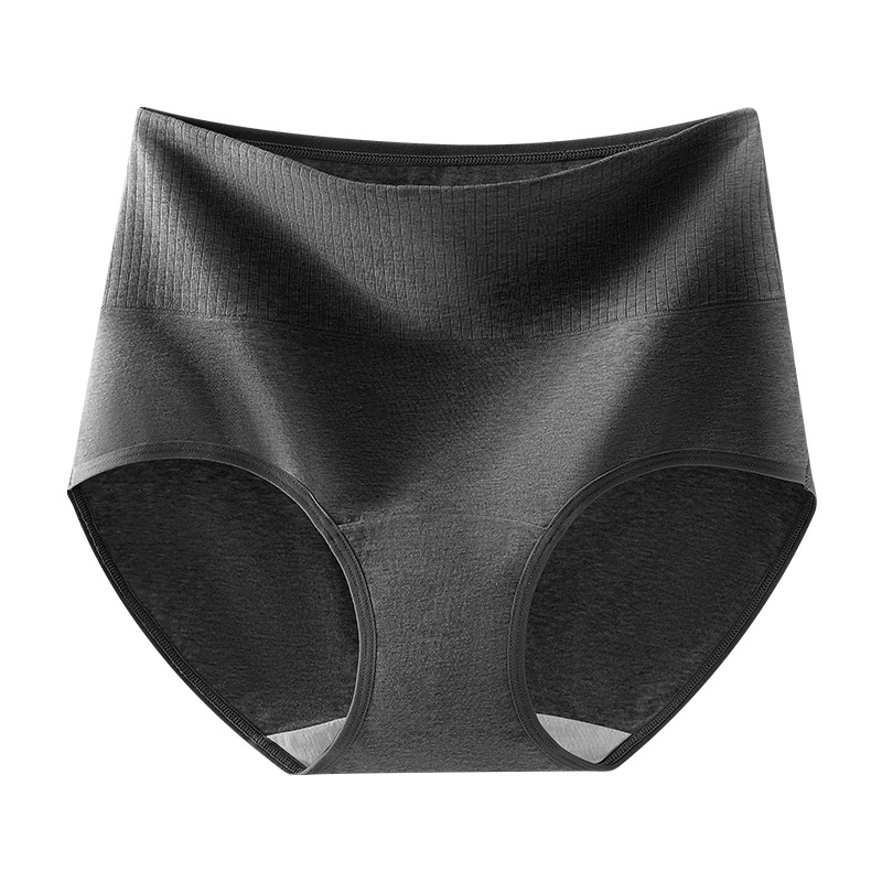 Női magas derekú pamut alsónemű hasi kontrollhoz, légáteresztő, antibakteriális, kötött, 95–100% pamut