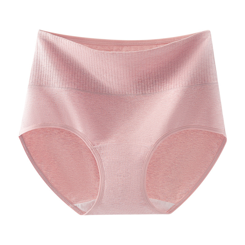 Női magas derekú pamut alsónemű hasi kontrollhoz, légáteresztő, antibakteriális, kötött, 95–100% pamut