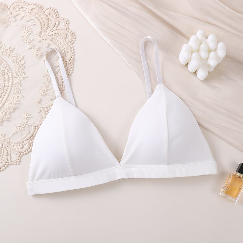 Francuski stil grudnjaka od ledenog svile bezšavnog, s fiksnim košaricama za male grudi, duboki V, unutarnji Bandeau top za žene