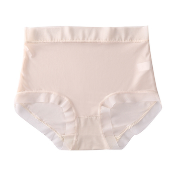 Ženske gaćice s visokim strukom, ultra tanke, Ice Silk, antibakterijske, prozračne, plus veličina