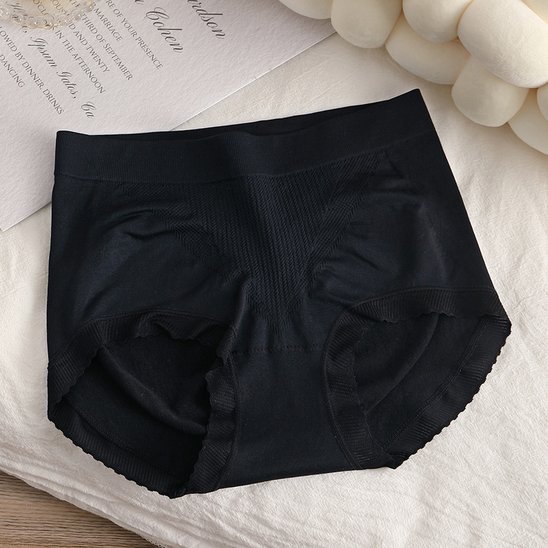 Chiloți femei fără cusături, talie medie, respirabili, din nailon, tricotați