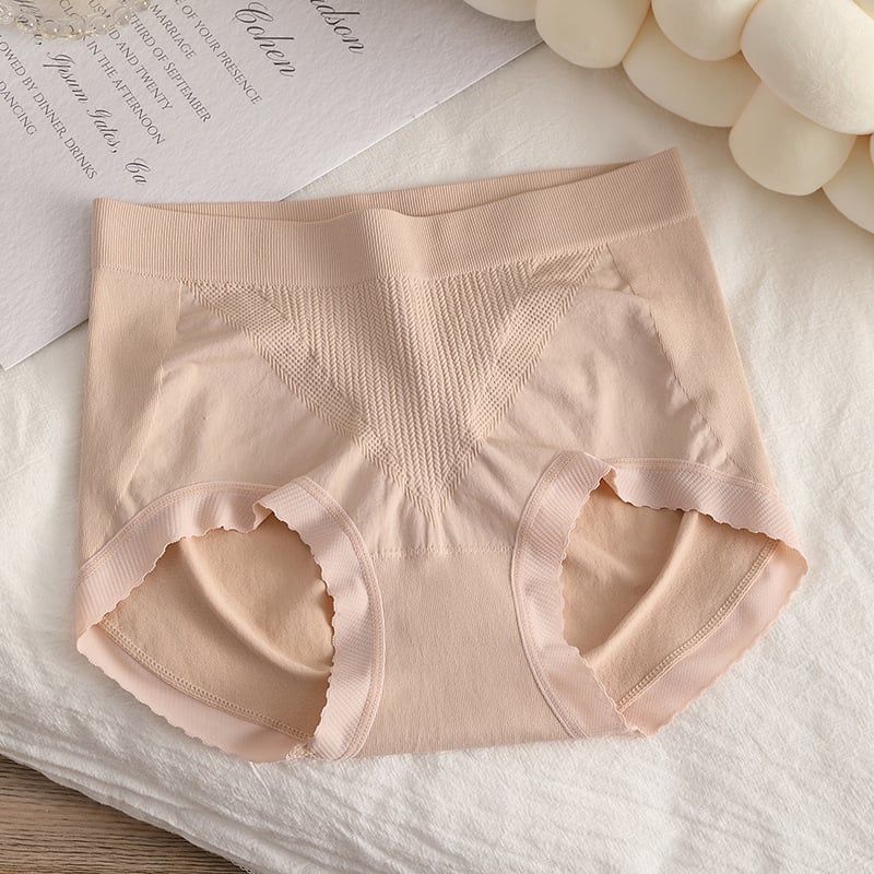 Chiloți femei fără cusături, talie medie, respirabili, din nailon, tricotați