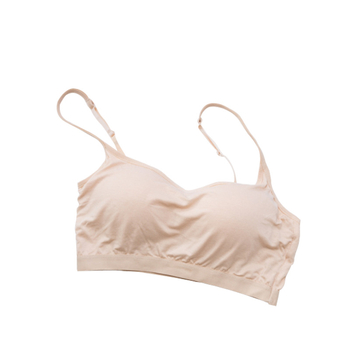 Maieu-camisolă tricotată pentru femei cu pernă pentru bust – croială slim, lungime ultra- scurtă, material modal cu viscoză și spandex, microelasticitate, bretele nemontate