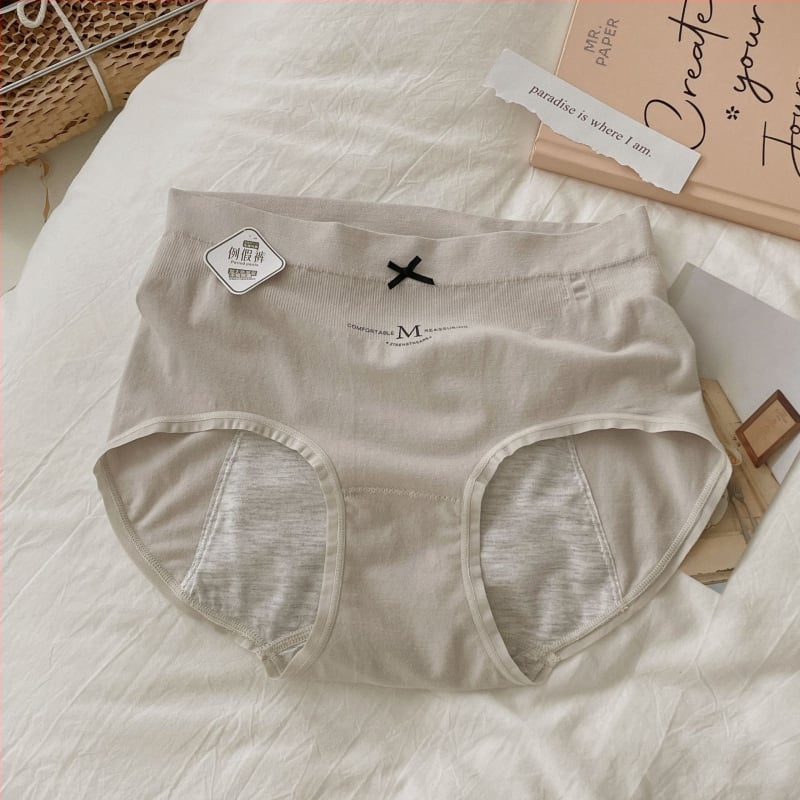 Lenjerie intimă pentru menstruație, respirabilă și anti-scurgeri, talie medie, tricot, căptușeală 80-90% fibră regenerată de celuloză, culoare solidă