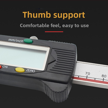 Skaitmeninis gylio matuoklis su skaitmeniniu ekranu, nerūdijantis plienas, 0–150 mm diapazonas, vienu ir dvejais kabliai, aukšta tikslumas