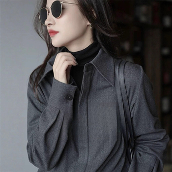 Женска риза с поло яка, полиестер с ароматна облачна нишка, стил фалшив двучастен, без ръкави, копчета в една редица, стандартна версия, пролет 2025