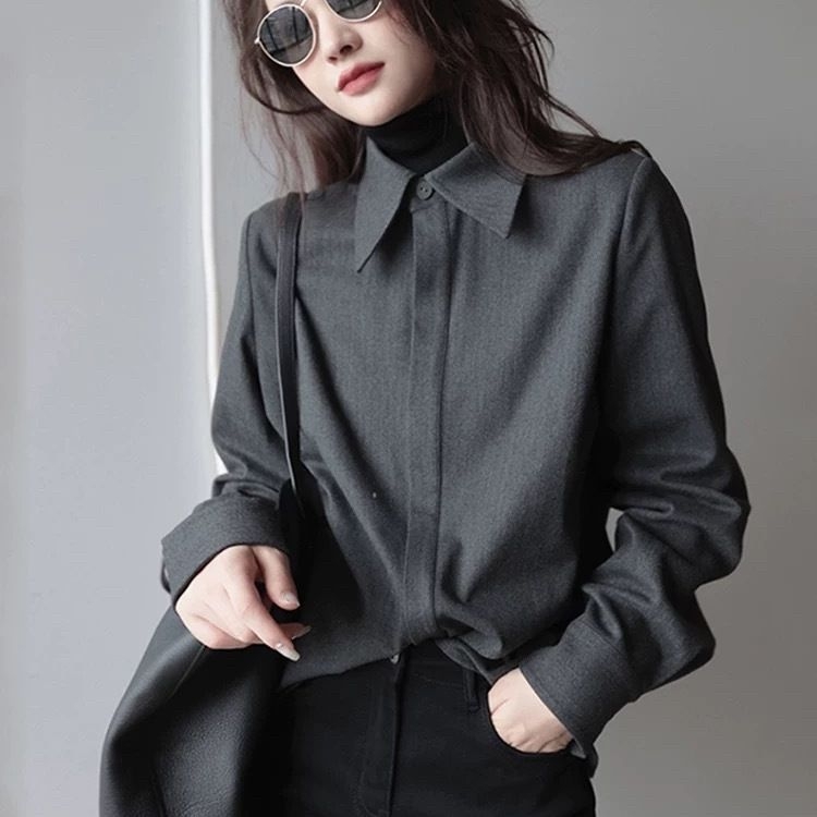 Женска риза с поло яка, полиестер с ароматна облачна нишка, стил фалшив двучастен, без ръкави, копчета в една редица, стандартна версия, пролет 2025