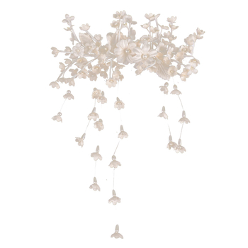 Щипка за коса с ресни в стил Фея, сватбен аксесоар, пластмасова, релефна обработка