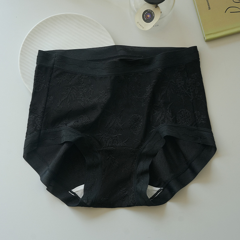Ženske gaćice od čipke od ice silk, bezšivne, veliki veličine, antibakterijske, podstava od mulberry silk