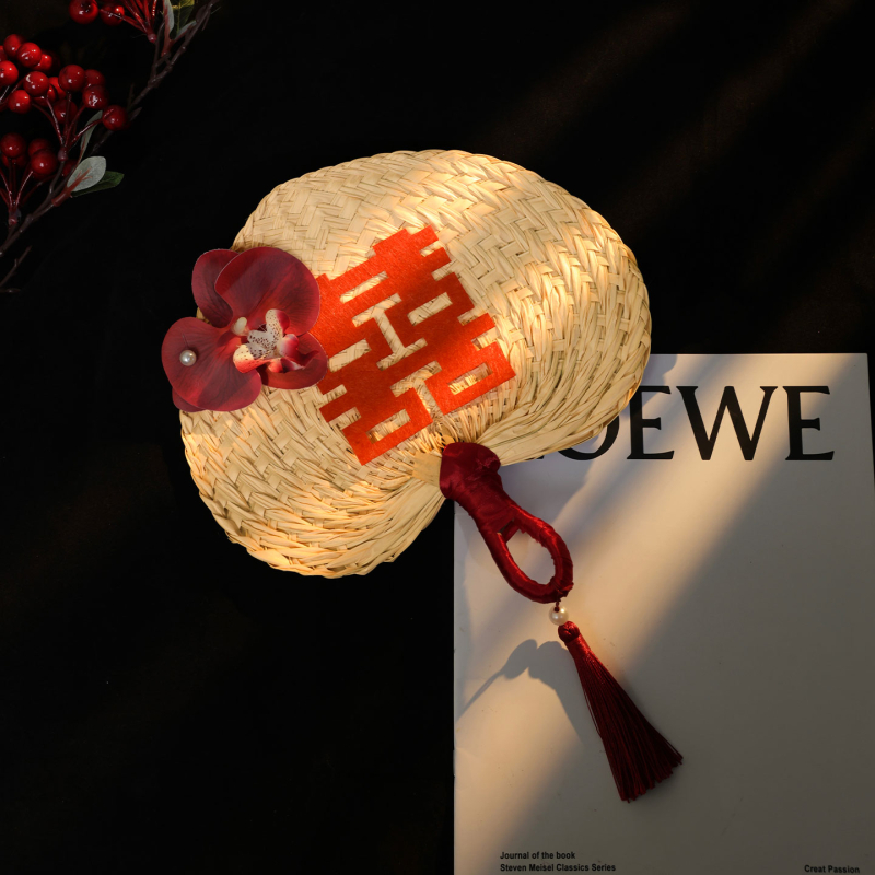 Сватбен ръчен вентилатор с дръжка от неръждаема стомана, подаръчна кутия, сватбена декорация, без пробиване за монтаж