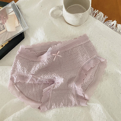 Ženske pamučne gaćice bez šavova, srednje visoke struka, prozračne