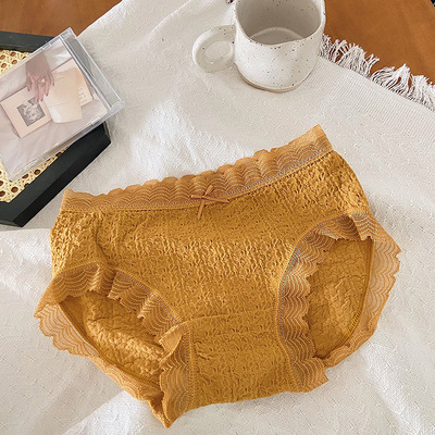 Ženske pamučne gaćice bez šavova, srednje visoke struka, prozračne