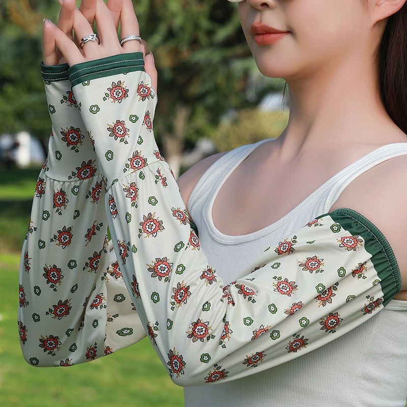 Дамски Ice Silk ръкави за слънцезащита, летни тънки за шофиране, 61–70% акрилно влакно