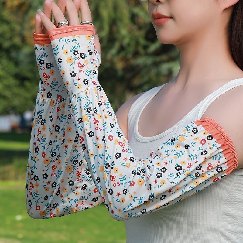 Дамски Ice Silk ръкави за слънцезащита, летни тънки за шофиране, 61–70% акрилно влакно