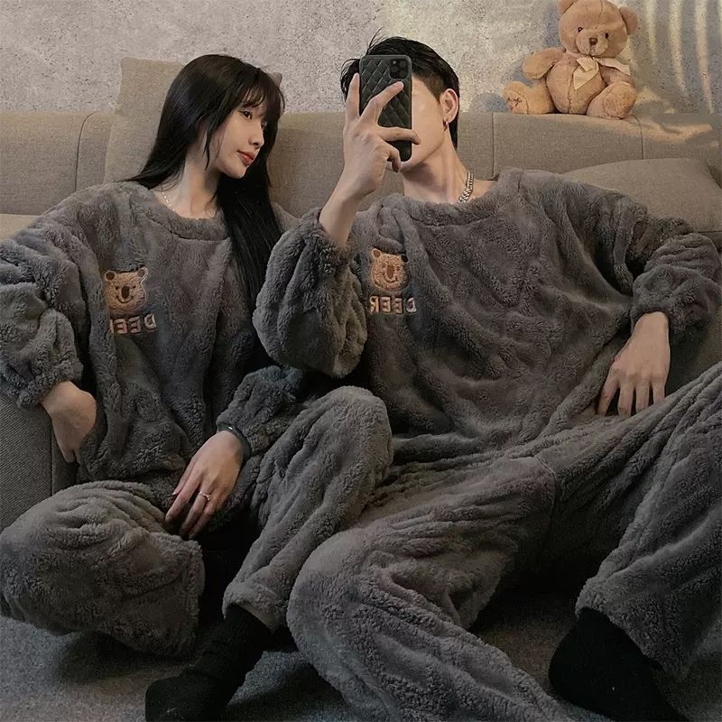 Pantaloni de pijama, cu căptușeală fleece, amestec de bumbac 70–80%, țesătură extra groasă 301–350 g/m², unisex, pentru primăvară