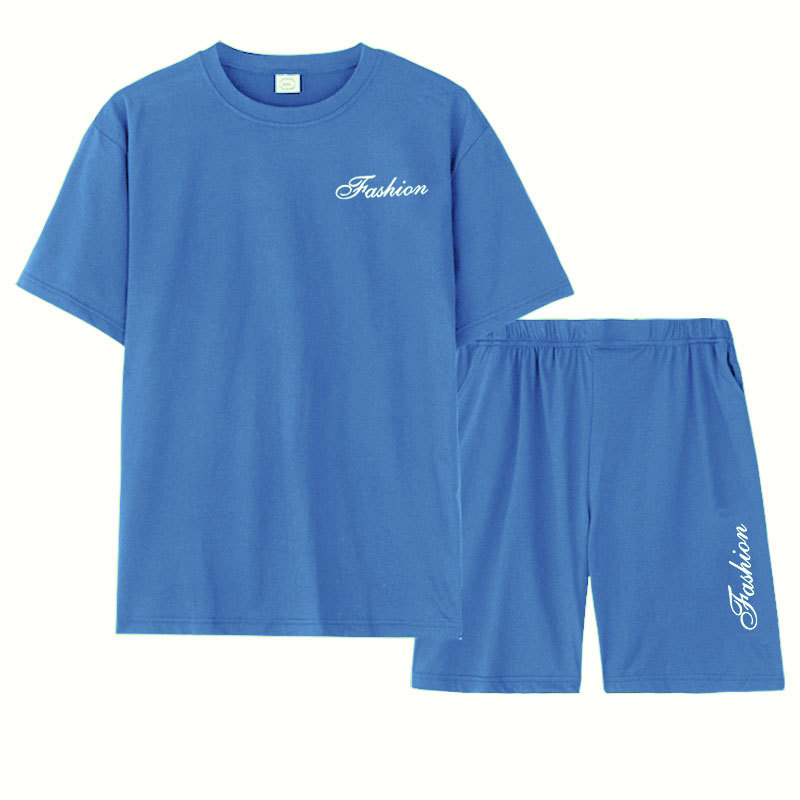 Set pijamale bărbați din modal — stil simplu și casual, guler rotund, mâneci 3/4, pantaloni lungi, îmbrăcăminte de casă