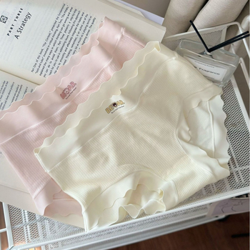 Chiloți de femei din bumbac, talie medie, croială triunghi, respirabili, țesătură Jacquard