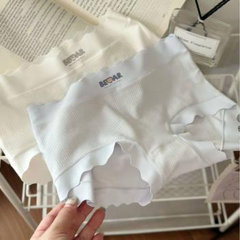 Chiloți de femei din bumbac, talie medie, croială triunghi, respirabili, țesătură Jacquard