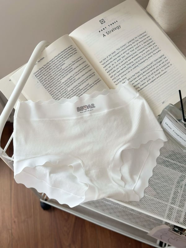 Chiloți de femei din bumbac, talie medie, croială triunghi, respirabili, țesătură Jacquard