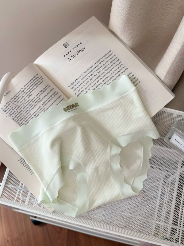 Chiloți de femei din bumbac, talie medie, croială triunghi, respirabili, țesătură Jacquard