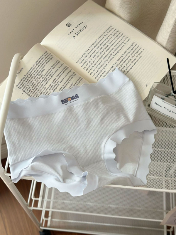 Chiloți de femei din bumbac, talie medie, croială triunghi, respirabili, țesătură Jacquard