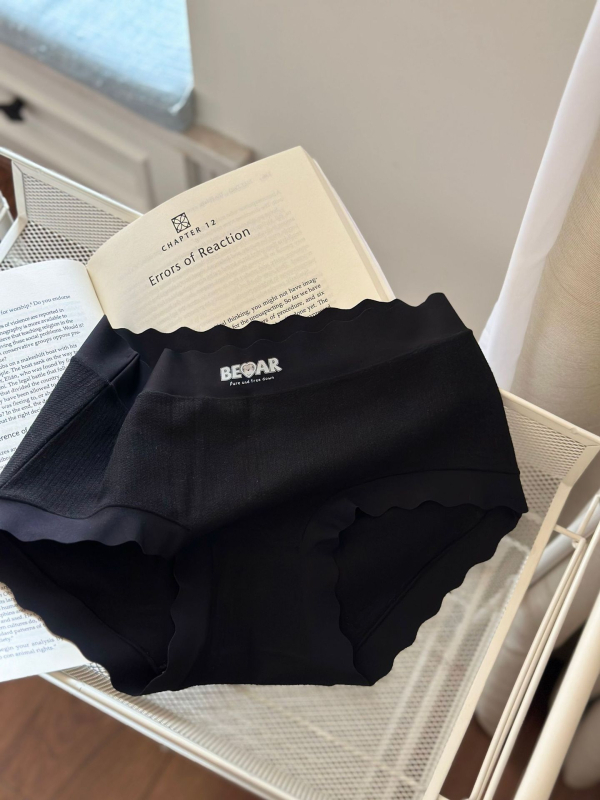 Chiloți de femei din bumbac, talie medie, croială triunghi, respirabili, țesătură Jacquard