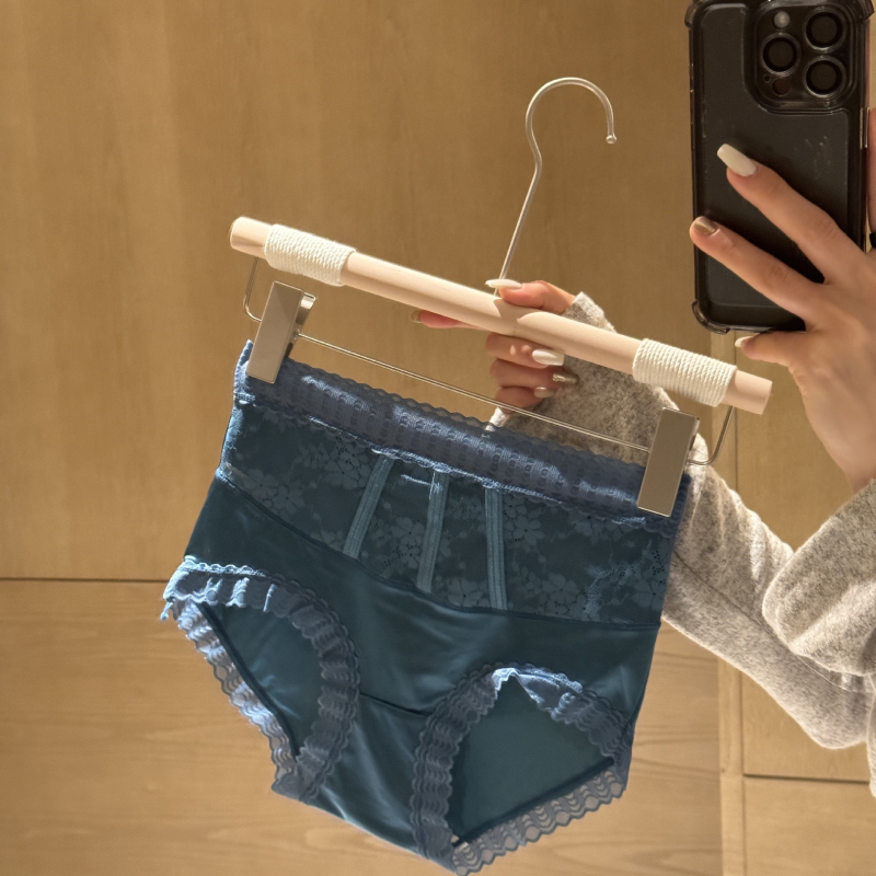 Saten ženski donji veš s visokim strukom i čipkom, kontrola trbuha i podizanje stražnjice, prirodan osjećaj kože, vrhunske kvalitete, velike veličine
