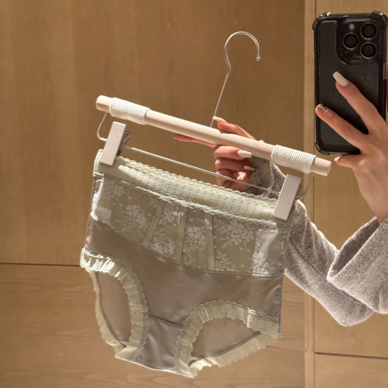 Saten ženski donji veš s visokim strukom i čipkom, kontrola trbuha i podizanje stražnjice, prirodan osjećaj kože, vrhunske kvalitete, velike veličine