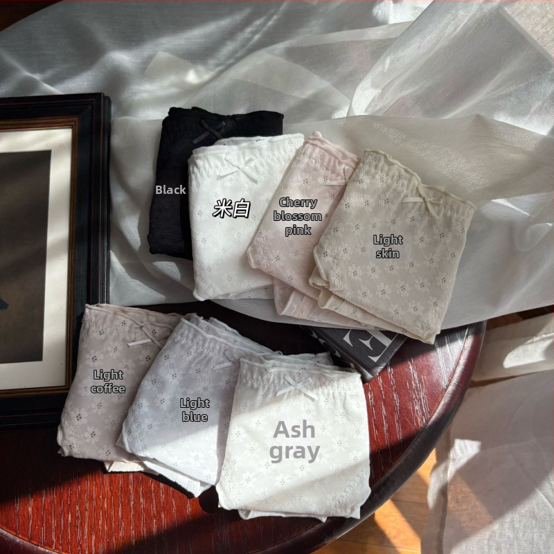 Chiloți pentru fete din nailon 80–90%, respirabili și uscare rapidă, imprimeu tridimensional pe plasă subțire, talie medie