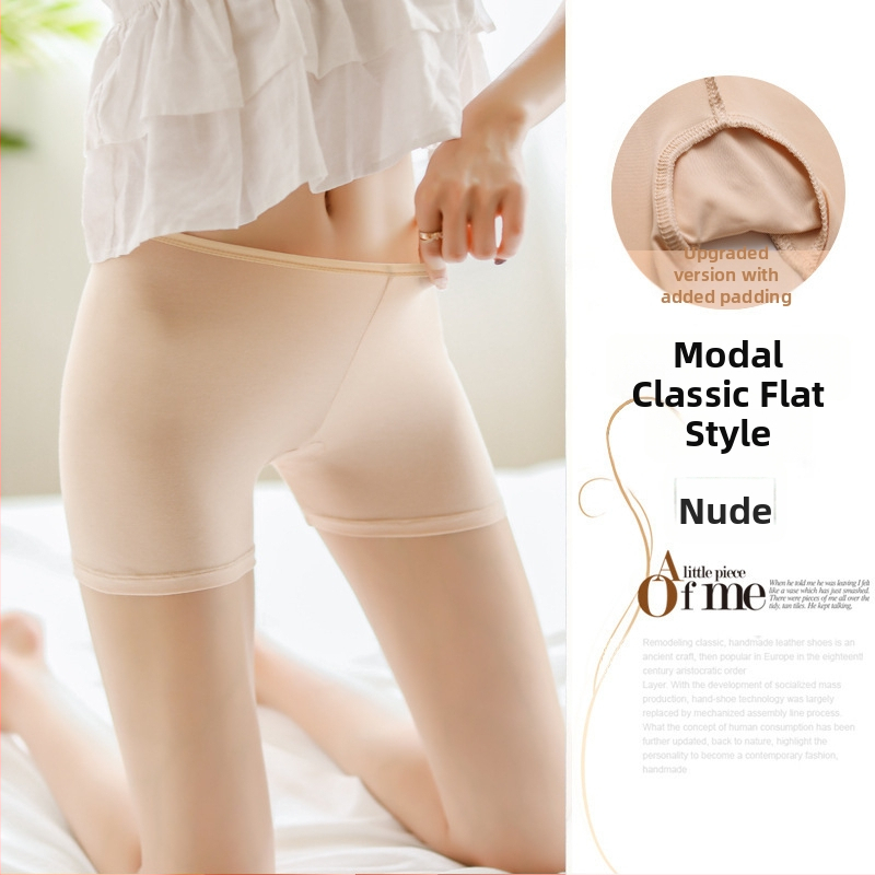 Moterų saugūs šortai iš 95% poliesterio, vidutinės juosmens, vieno spalvos raštas, kirkšnies padas Ice Silk