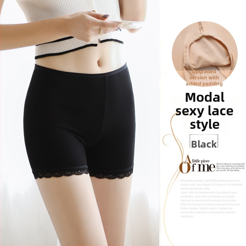 Moterų saugūs šortai iš 95% poliesterio, vidutinės juosmens, vieno spalvos raštas, kirkšnies padas Ice Silk