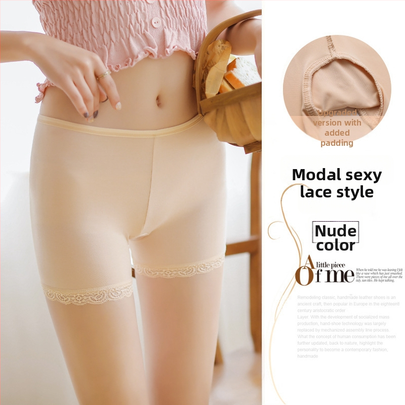 Moterų saugūs šortai iš 95% poliesterio, vidutinės juosmens, vieno spalvos raštas, kirkšnies padas Ice Silk