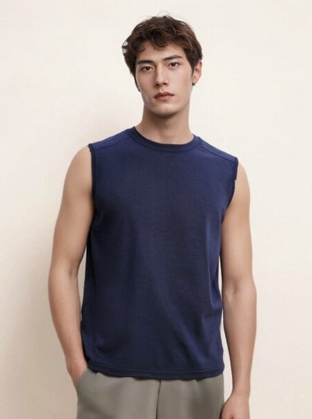 Γιλέκο Merino μαλλί – χωρίς μανίκια, unisex, καλοκαίρι (87% Merino μαλλί)