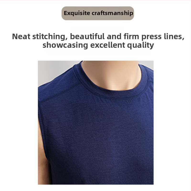 Vesta z merino vlny – bez rukávov, unisex, leto (87% merino vlna)