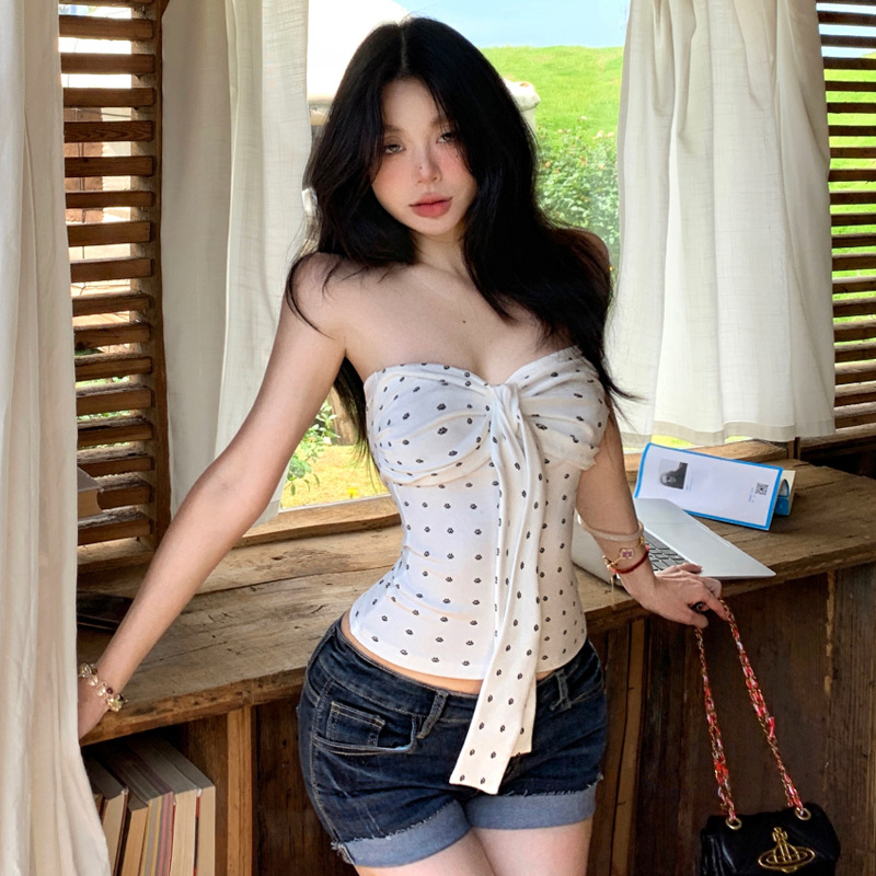 Top tubular – Slim Fit, fără bretele, imprimeu anime, viscose, micro-rebound