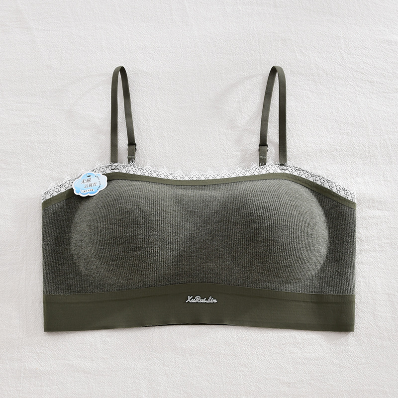 Brushed плат за топлина – дамски сутиен с пълна чашка, стил Tube-top с дантела на гърба, фиксирани презрамки, подплата от акрилова нишка