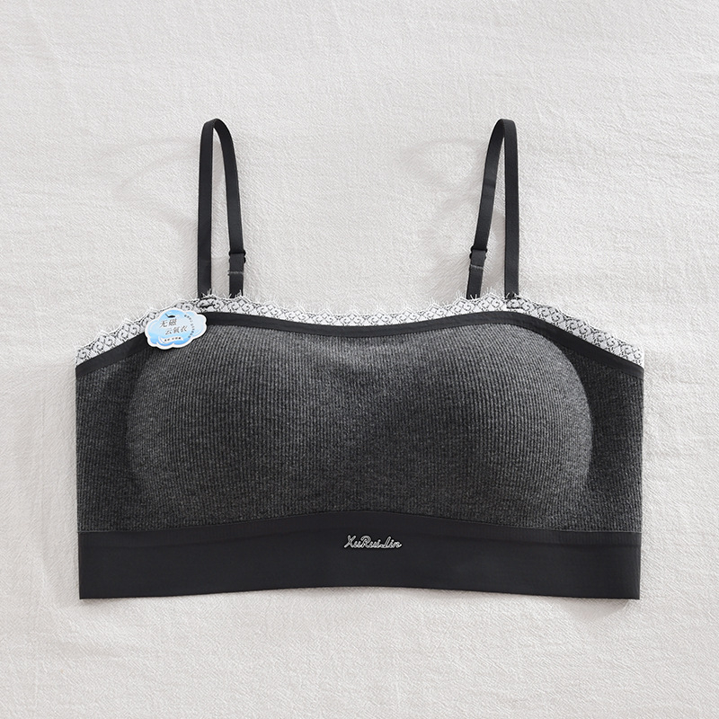 Brushed плат за топлина – дамски сутиен с пълна чашка, стил Tube-top с дантела на гърба, фиксирани презрамки, подплата от акрилова нишка
