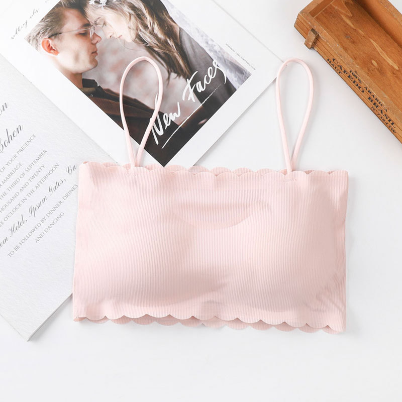 Tube top bez naramenica od Ice Silk s jastučićem, bez šavova, pleteni materijal